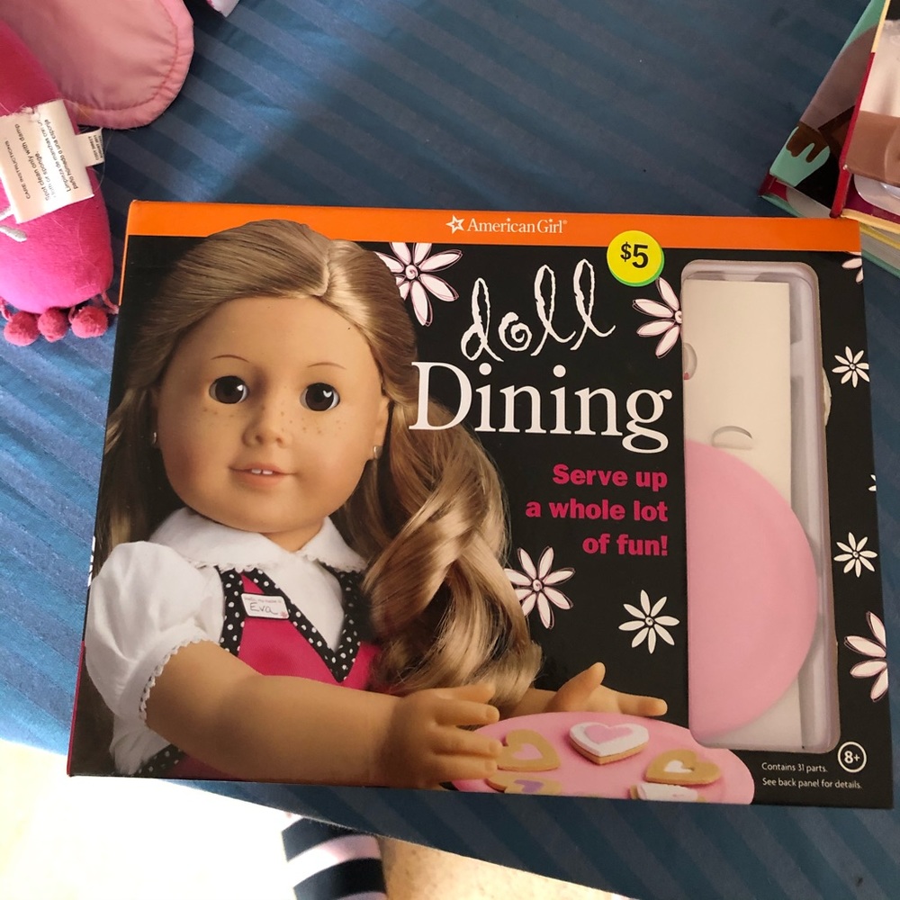 American Girl Doll dining set craft book